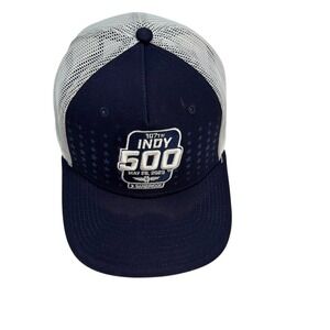 Indy 500 107th May 28 2023 Gainbridge Trucker Hat Navy Mesh Adjustable